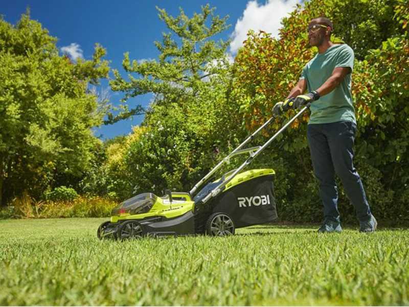 Ryobi RY18LMX37A-0 - Tondeuse &agrave; gazon &agrave; batterie 18V - SANS BATTERIE NI CHARGEUR