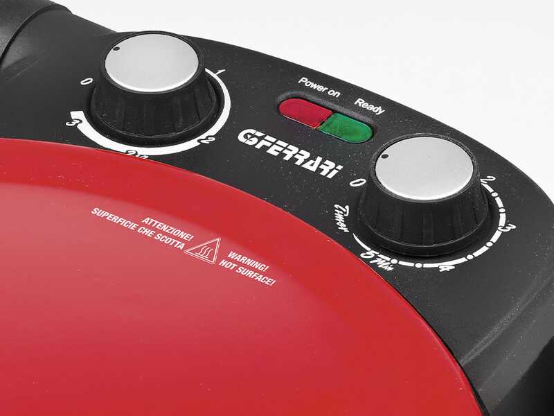 G3 Ferrari Pizzeria Snack Napoletana EVO Rouge - Four &agrave; pizza &eacute;lectrique - Pierre r&eacute;fractaire