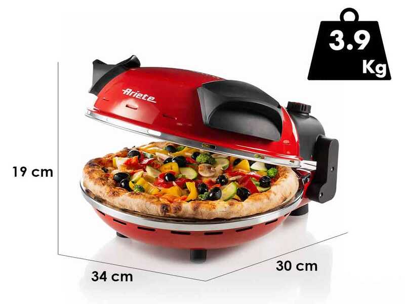 Ariete 0909 Rouge - Four &agrave; pizza &eacute;lectrique