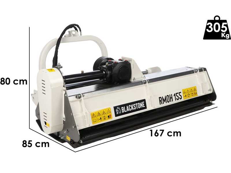 BlackStone RMOH 155 - Broyeur &agrave; tracteur - S&eacute;rie M&eacute;dium - D&eacute;port hydraulique