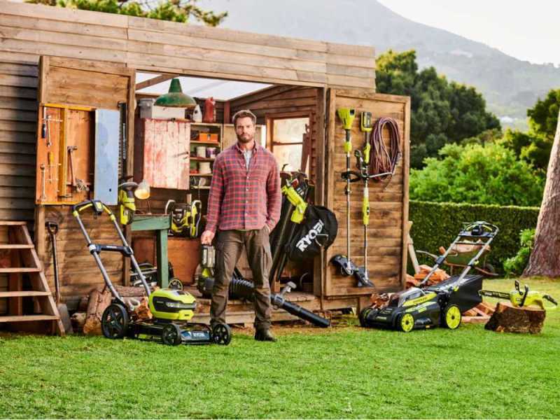 Ryobi RPP182020 - &Eacute;lagueuse &agrave; batterie sur perche t&eacute;lescopique - Barre de 20 cm - 18V 2Ah