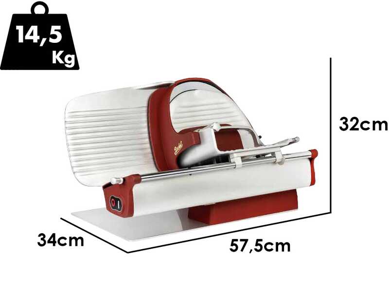 Berkel Home Line Plus 250 Rouge Opaque - Trancheuse avec lame 250 mm