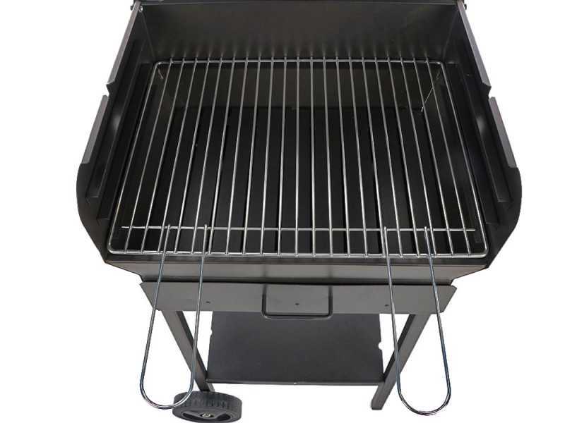 Mille Doriano Small - Barbecue &agrave; charbon en fer artisanal - 47,5x37&nbsp;cm