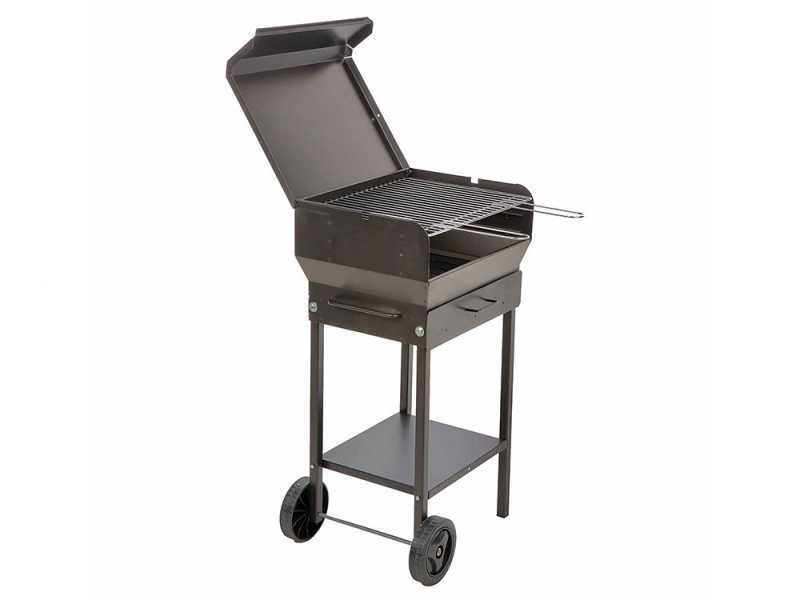 Mille Doriano Small - Barbecue &agrave; charbon en fer artisanal - 47,5x37&nbsp;cm
