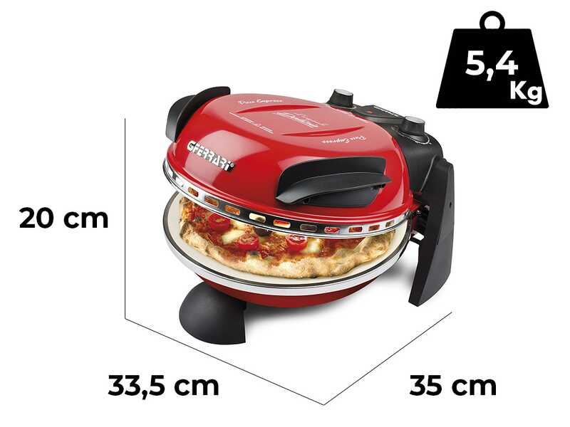 G3 Ferrari Delizia Rouge - Four &agrave; pizza &eacute;lectrique - Pierre r&eacute;fractaire