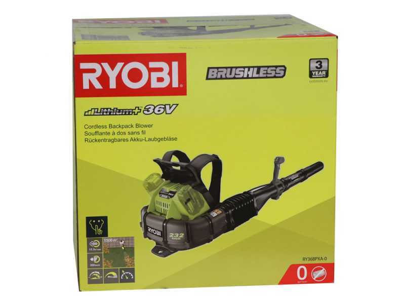 Ryobi RY36BPXB-0 - Souffleur &agrave; dos &agrave; batterie - SANS BATTERIE NI CHARGEUR