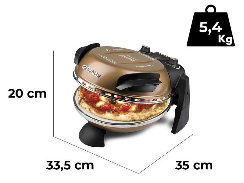 G3 Ferrari Delizia Bronze - Four &agrave; pizza &eacute;lectrique - Pierre r&eacute;fractaire