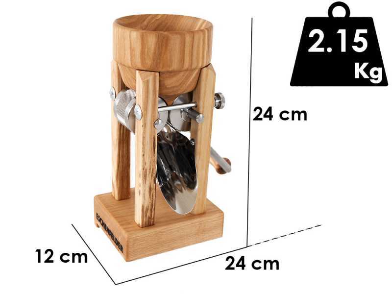 Eschenfelder e1210 150g - Floconneuse manuelle de table en fr&ecirc;ne avec rouleaux en acier inoxydable