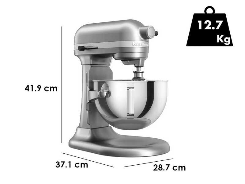 KitchenAid Heavy Duty 5KSM55SXX-ECU Argent - Batteur m&eacute;langeur plan&eacute;taire