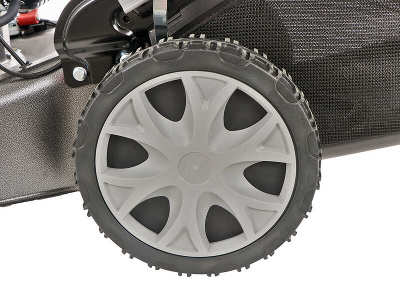 Tondeuse &agrave; gazon tract&eacute;e Marina Systems HR 57 SH - 4EN1 - moteur Honda GCVx 200