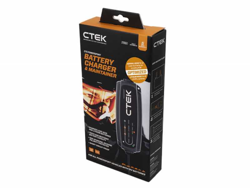 CTEK CT5 PowerSport - Chargeur de batterie mainteneur automatique - 8 phases - 12V 5A