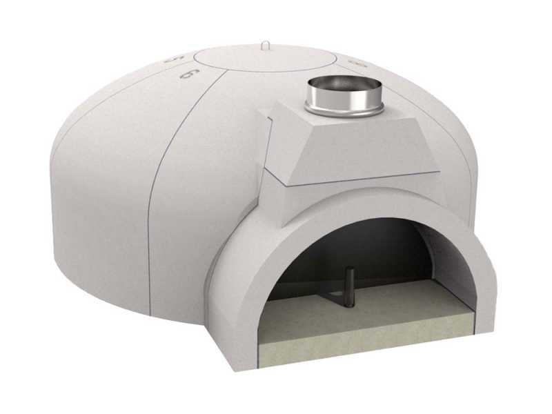 Edilmark FP 120N - Four &agrave; bois encastrable avec plan de cuisson &Oslash; 120 cm - Capacit&eacute; cuisson 8 pizzas