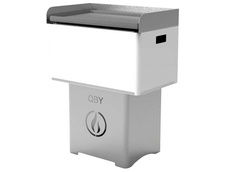 Linea VZ QBY Blanc - Barbecue pyrolitique &agrave; pellet transportable