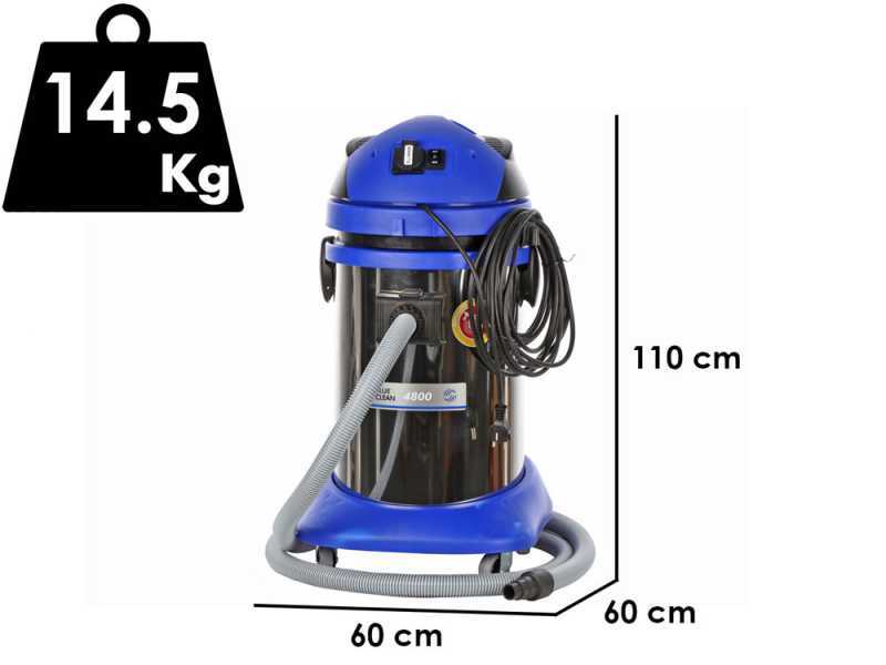 Annovi &amp; Reverberi 4800 - Aspirateur bidon - Cuve Inox 37 L - 1400W