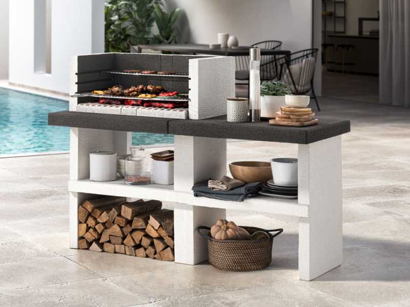 Palazzetti Menton - Barbecue &agrave; bois et charbon en ma&ccedil;onnerie