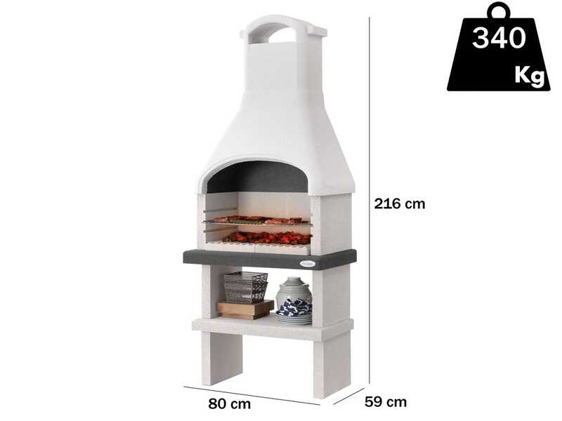 Palazzetti Dany - Barbecue &agrave; bois et &agrave; charbon en ma&ccedil;onnerie