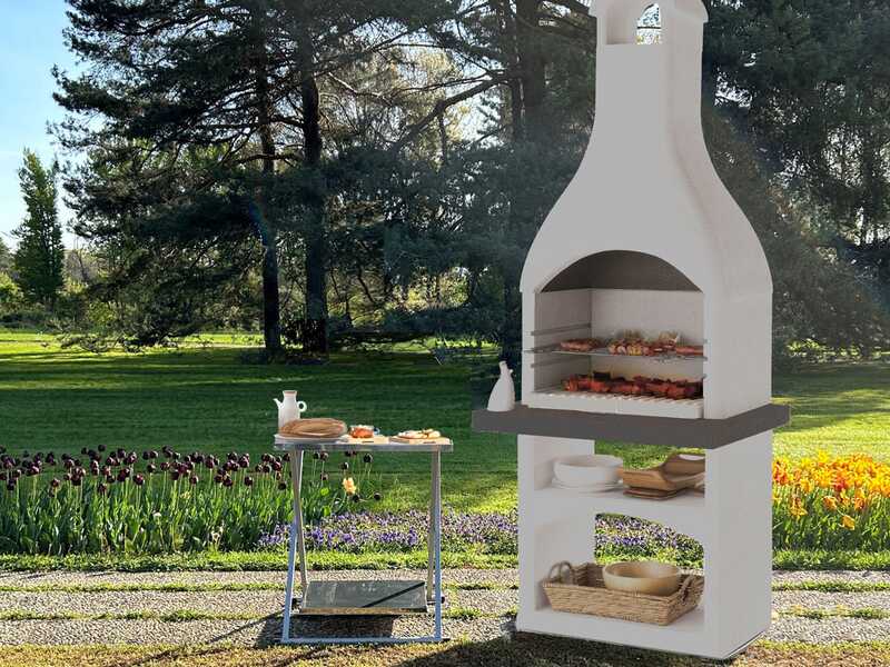 Palazzetti Dany - Barbecue &agrave; bois et &agrave; charbon en ma&ccedil;onnerie