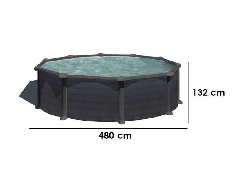 Gre Granada Ronde &Oslash;460 x 132 cm - Piscine hors sol en acier