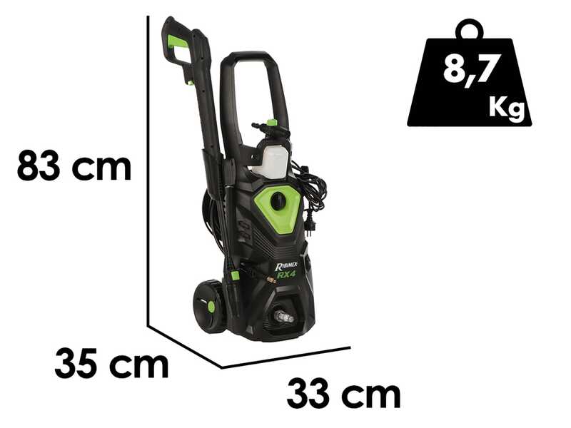 Ribimex RX4 - Nettoyeur haute pression &agrave; eau froide -160 bar max - D&eacute;bit 480 l/h