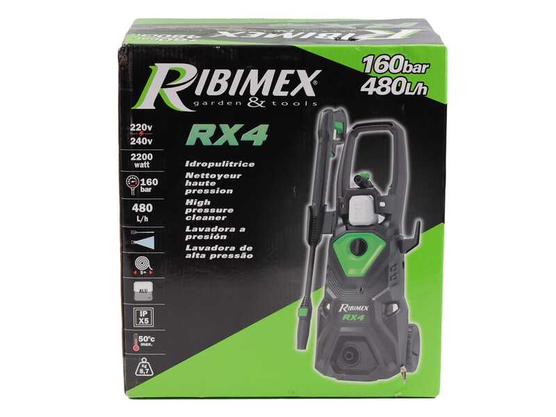 Ribimex RX4 - Nettoyeur haute pression &agrave; eau froide -160 bar max - D&eacute;bit 480 l/h