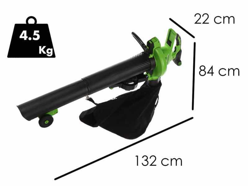 Greenworks GD48BVII - Souffleur-aspirateur &agrave; batterie - SANS BATTERIE NI CHARGEUR