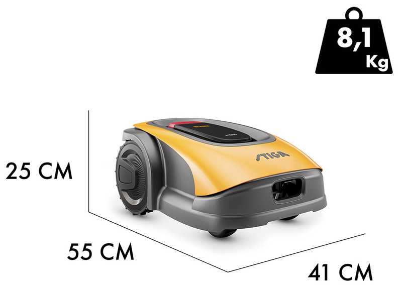 Stiga A 1000 - Robot tondeuse - avec batterie E-Power de 2,5 Ah