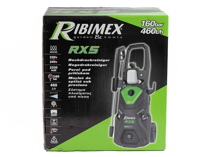 Ribimex RX5 - Nettoyeur haute pression &agrave; eau froide - 160 bar max - D&eacute;bit 460 lt/h