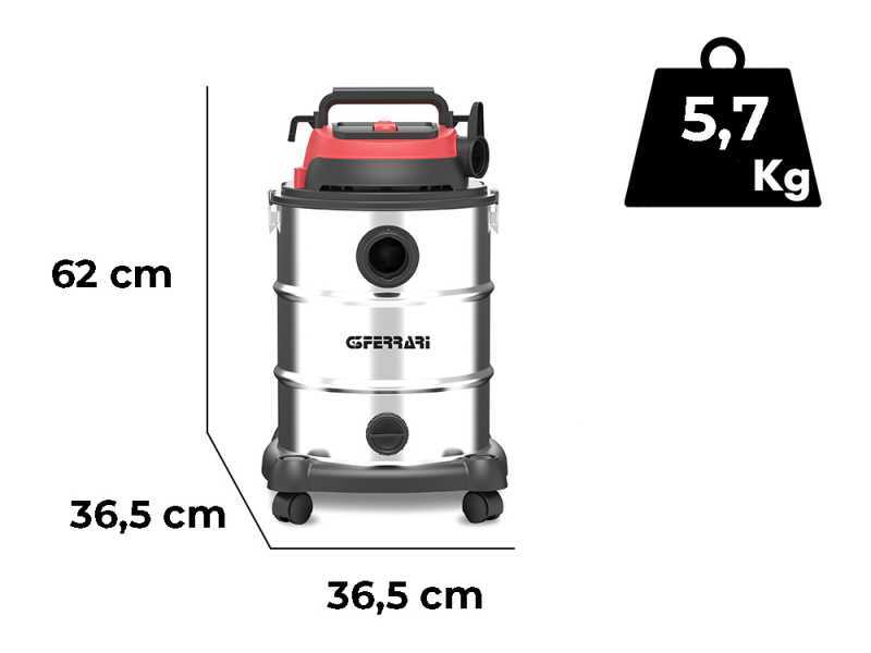 G3 Ferrari Fusto - Aspirateur eau et poussi&egrave;re - Bidon 30 L