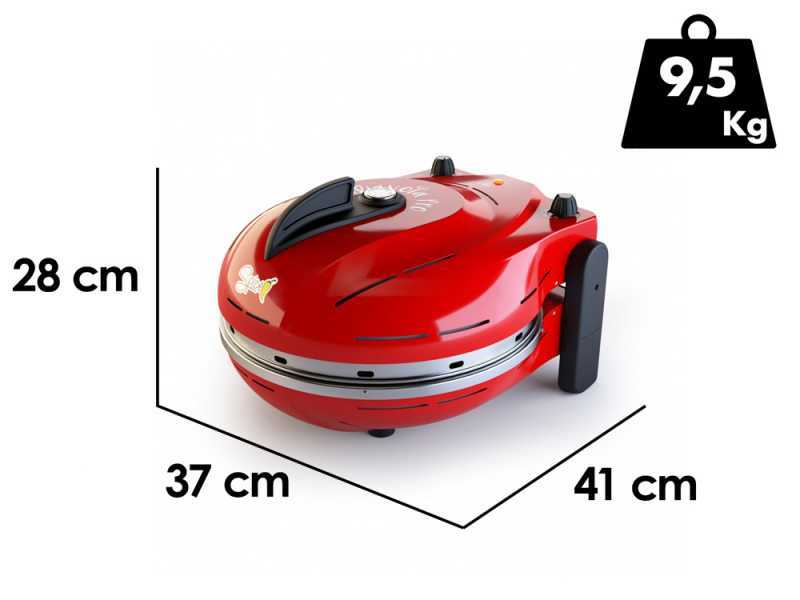 Spice Electronics Diavola Pro V 2.0 Rouge - Four &agrave; pizza &eacute;lectrique - Pierre r&eacute;fractaire