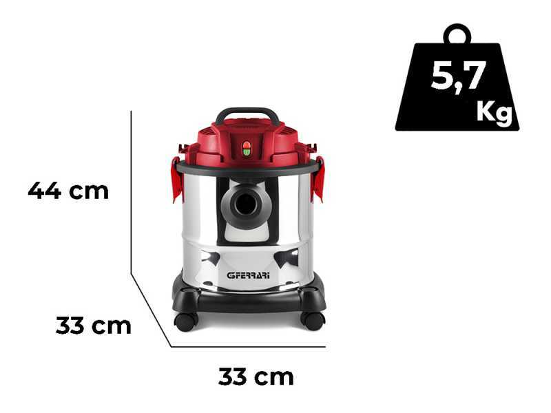 G3 Ferrari Fusto Red - Aspirateur eau et poussi&egrave;re - Bidon 20 L