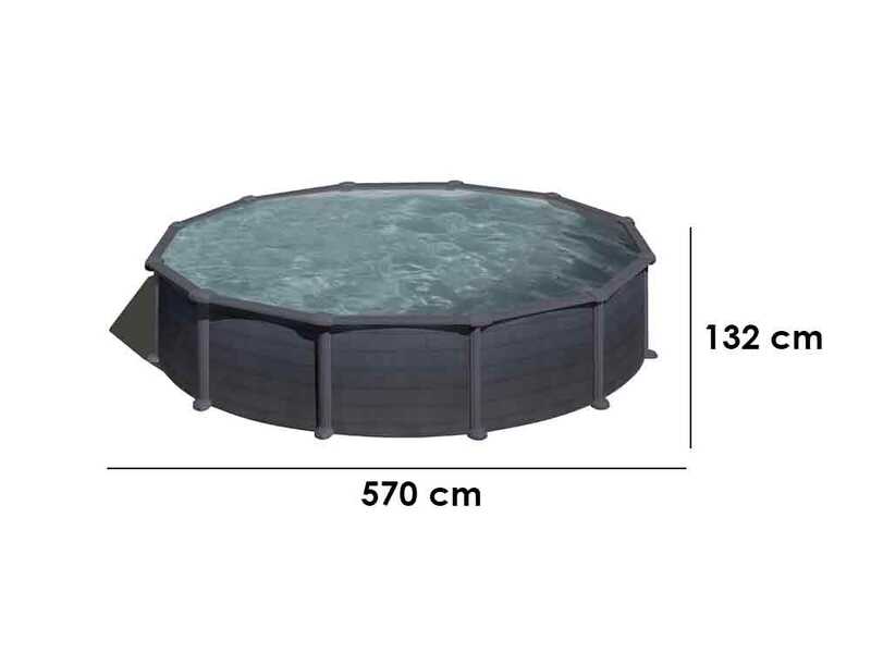 Gre Granada Ronde &Oslash;550 x 132 cm - Piscine hors sol en acier