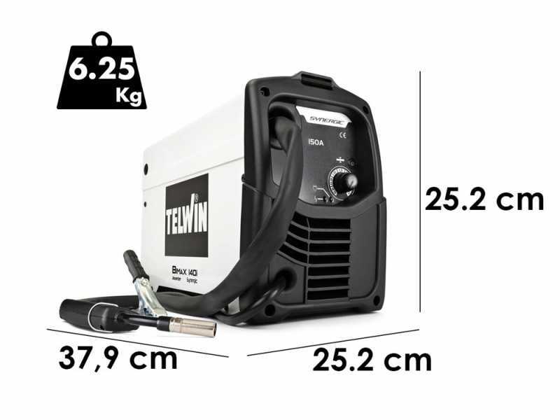 Telwin Bimax 140i Synergic - Poste &agrave; souder Inverter &agrave; fil FLUX (NO GAZ), &agrave; courant continu (DC)