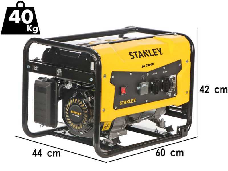 Stanley SIG 2400B - Groupe &eacute;lectrog&egrave;ne &agrave; essence - AVR 2,3 kW monophas&eacute;