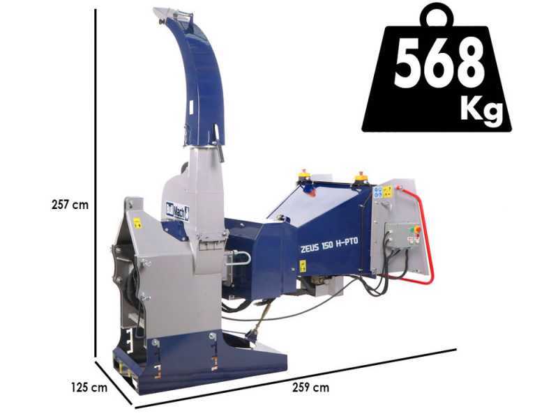 BullMach ZEUS 150 H-PTO - Broyeur pour tracteur - Avec rouleaux d'entra&icirc;nement &agrave; commande hydraulique