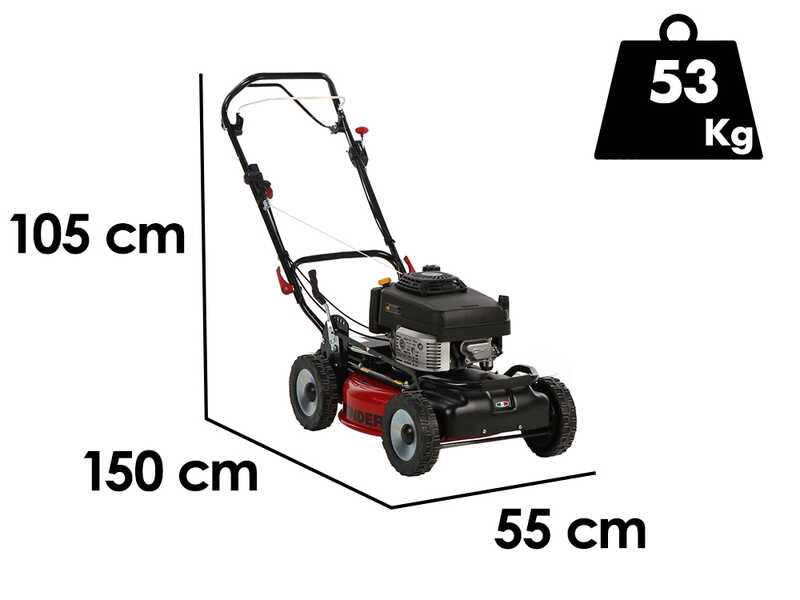 Marina Systems GRINDER 4X4 SKW - Tondeuse &agrave; gazon thermique tract&eacute;e Moteur Kawasaki FJ180V - Coupe de 52 cm