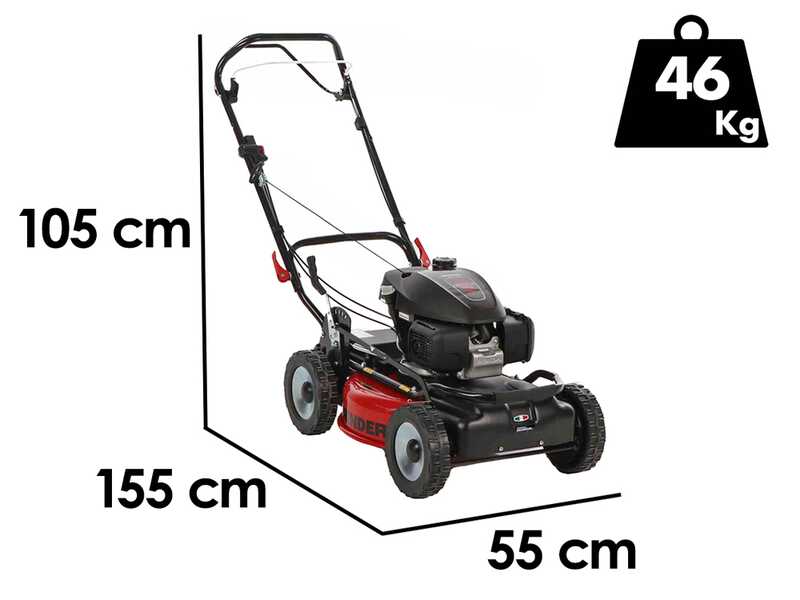 Tondeuse &agrave; gazon thermique tract&eacute;e GRINDER 4x4 SH - Avec moteur Honda GCVx 200  - Coupe 52cm - double lame mulching