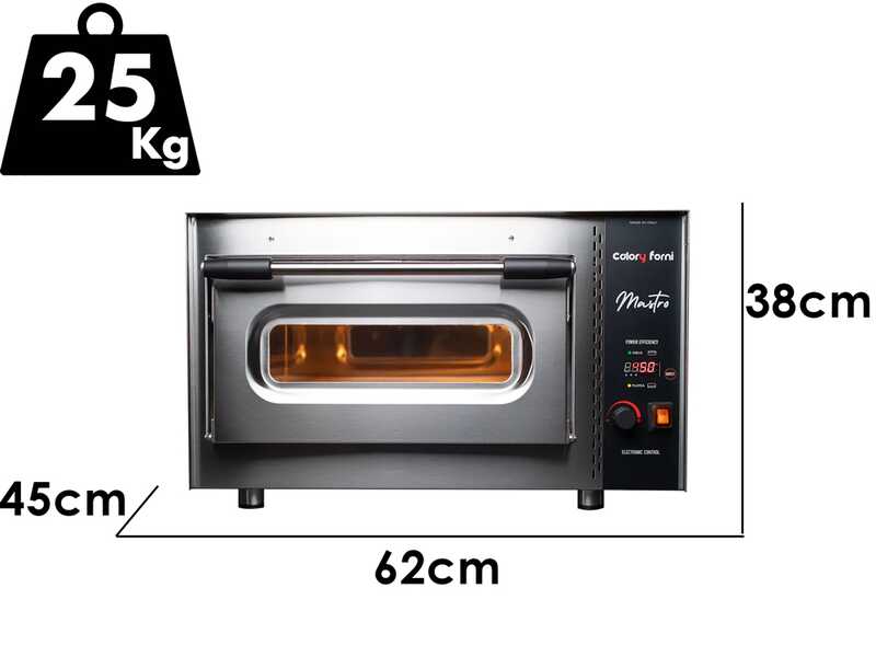 Calory Forni CF62E Mastro - Four &eacute;lectrique &agrave; pizza - Chambre haute