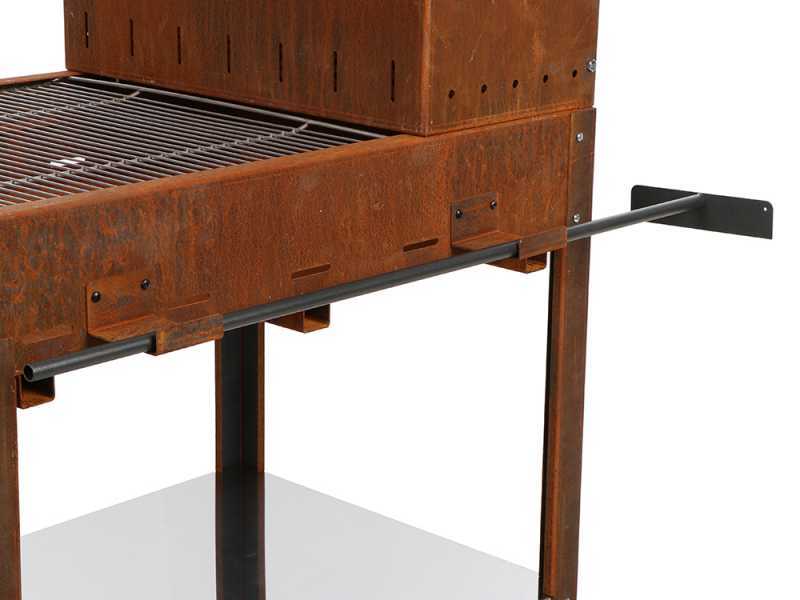 Barbecue &agrave; bois et charbon Super Flipper en corten