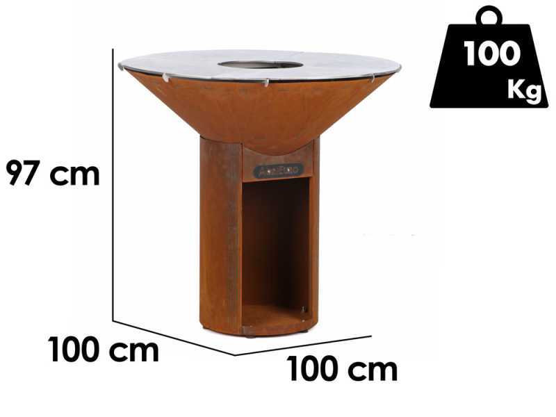 Barbecue &agrave; bois Icon 100 en corten