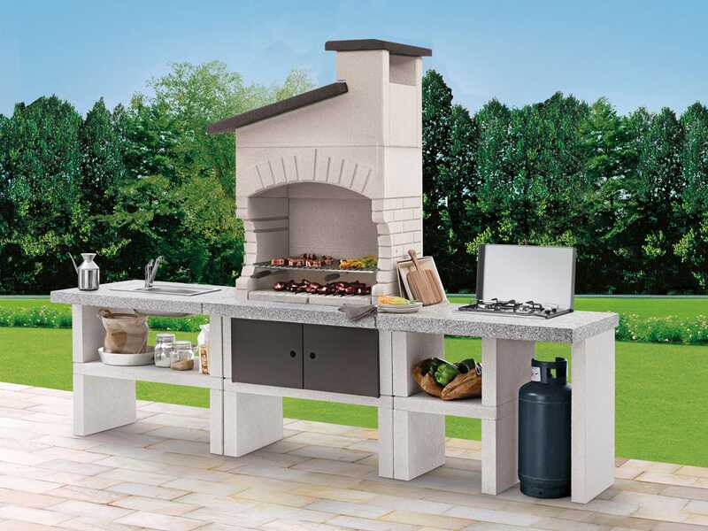 Palazzetti Guanaco 2 - Cuisine d'ext&eacute;rieur en ma&ccedil;onnerie