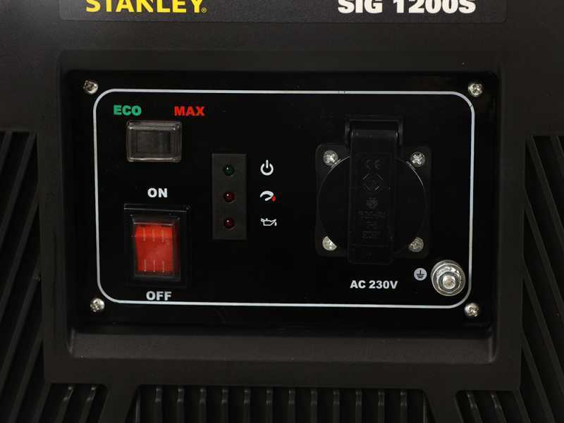 Groupe &eacute;lectrog&egrave;ne &agrave; inverter 1,02 kW monophas&eacute; Stanley SIG 1200S