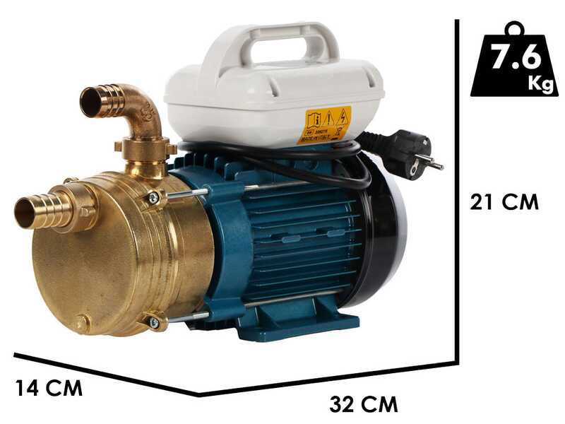 Tellarini EEM 25 - Pompe &eacute;lectrique de transfert en laiton - Monophas&eacute; - 230V