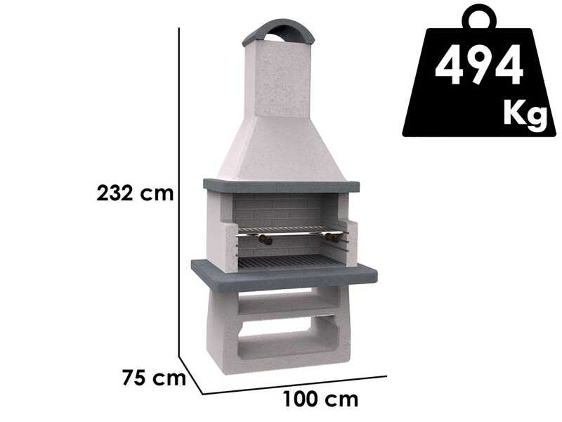 Edilmark GF65 - Barbecue &agrave; charbon en ma&ccedil;onnerie