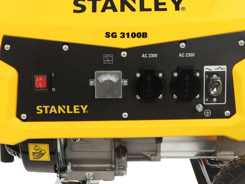 Stanley SIG 3100B - Groupe &eacute;lectrog&egrave;ne &agrave; essence - AVR 2,9 kW - Courant continu 2,6 kW monophas&eacute;