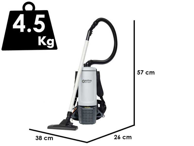 Nilfisk Gd5 Back Hepa Basic EU - Aspirateur &agrave; dos professionnel - 230V - 780W