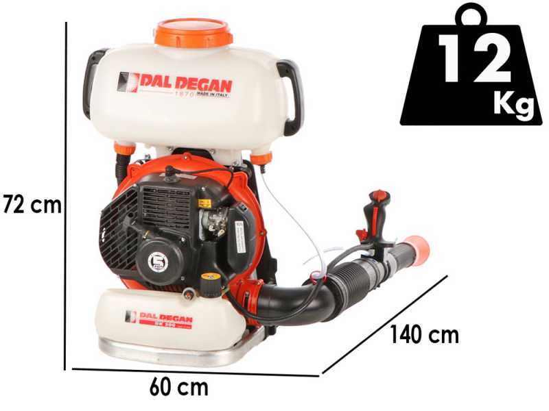 Dal Degan DK 200 - Atomiseur thermique &agrave; dos - Pompe de pouss&eacute;e int&eacute;gr&eacute;e - 80 cm&sup3;