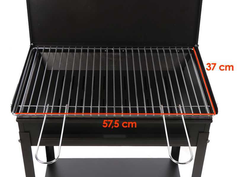 Mille Stromboli Large - Barbecue &agrave; charbon en fer artisanal - 57,5x37 cm