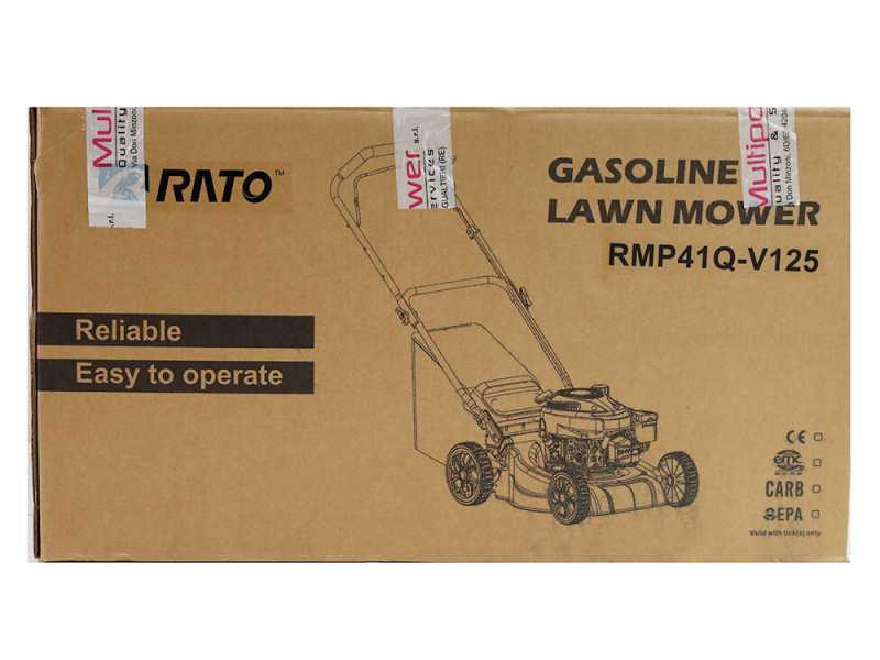 Rato Multipower RMP41Q-V125 - Tondeuse &agrave; gazon thermique - Moteur Rato de 127 cm&sup3;