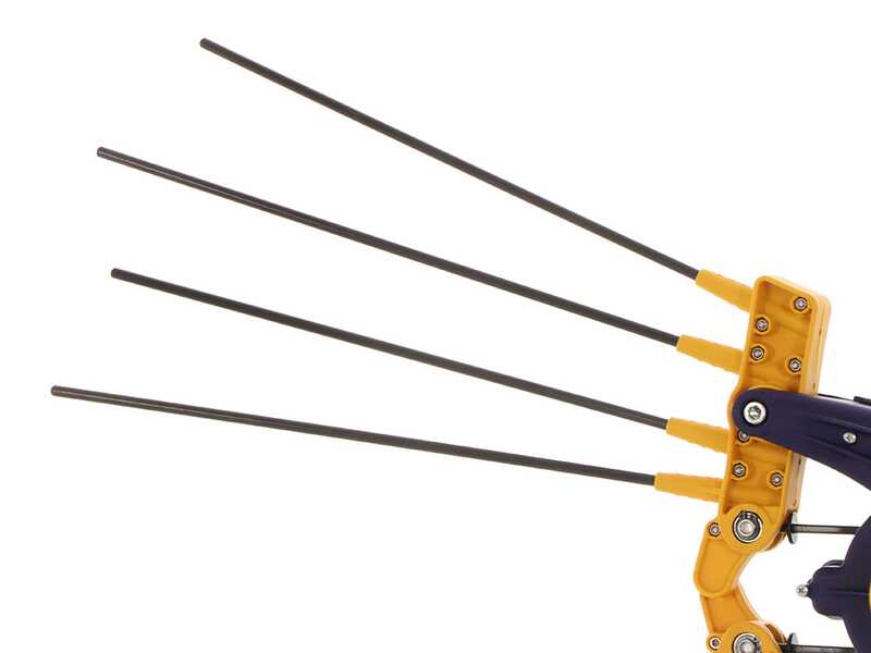 Lisam Avatar - Peigne vibreur &eacute;lectrique &agrave; batterie - Avec 8 dents en carbone - 230-330 cm - Perche t&eacute;lescopique