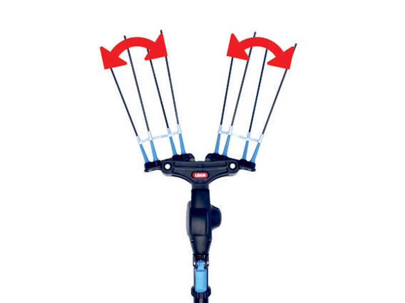 Lisam Thor Peigne vibreur &eacute;lectrique &agrave; batterie - Perche t&eacute;lescopique - 250-350 cm - Batterie 12V 56Ah